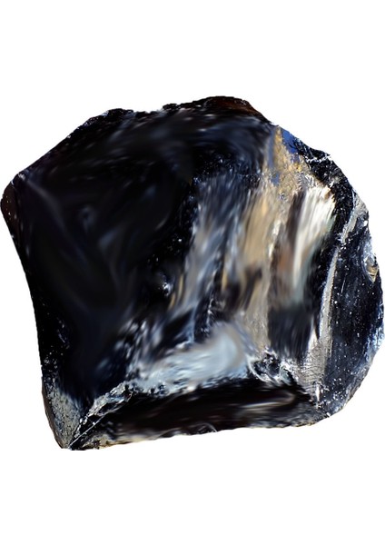 Doğal Obsidiyen Ham Taş Parça Kütle