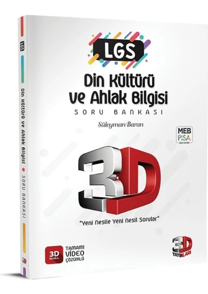 3D Yayınları LGS Din Kültürü ve Ahlak Bilgisi Soru Bankası