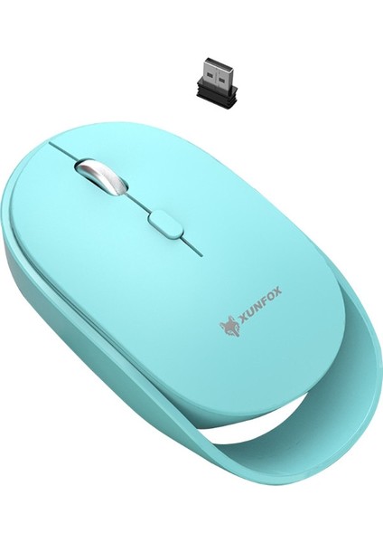 1600 Dpı 6-Tuşları Şarj Sessiz Kablosuz Fare 2.4g + Bluetooth Yeşil