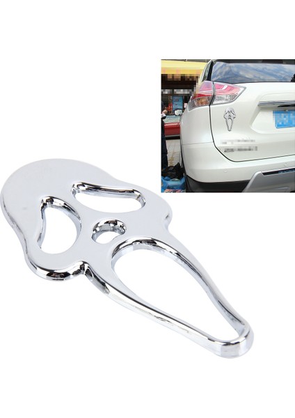 Elf Otomatik Etiket Metal Moda Araba Çıkartmaları Görüntüsü-Gümüş (Yurt Dışından)