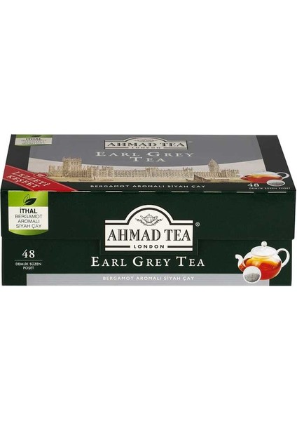 Ahmad Tea Earl Grey Demlik Poşet Çay 3.2gr 48li