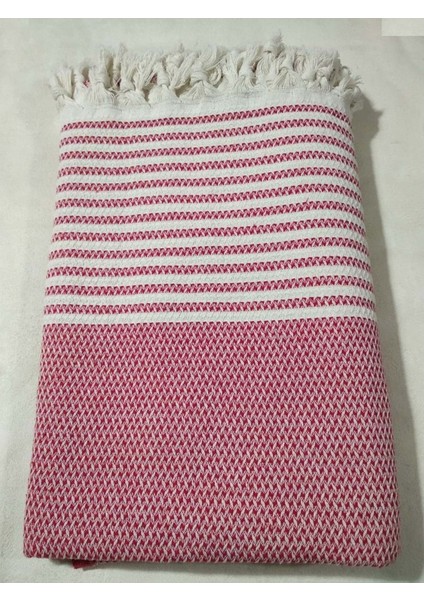 Pamuklu Kaymaz Hasır Dokuma Koltuk-Çekyat Örtüsü (180X220)-KIRMIZI