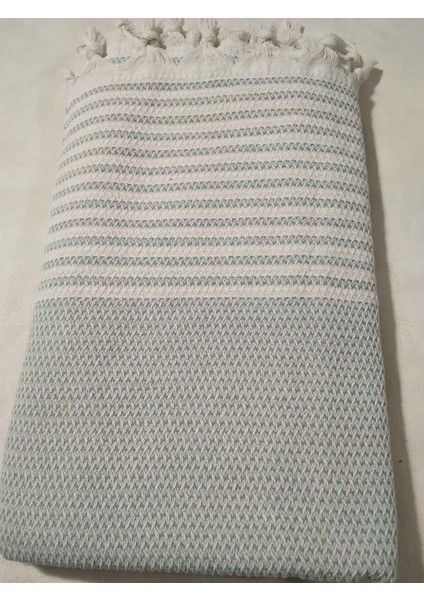 Pamuklu Kaymaz Hasır Dokuma Koltuk-Çekyat Örtüsü (180X220)-YEŞIL Açık