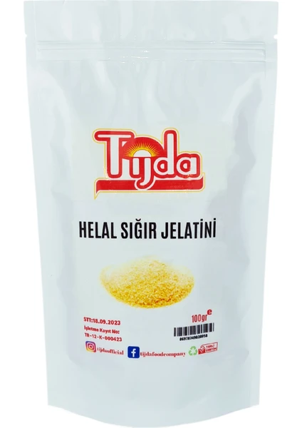 Toz Sığır Jelatini Helal Sertifikalı Yenilebilir 100 gr