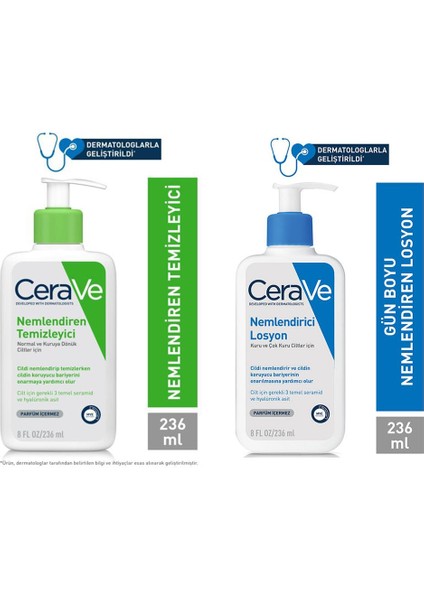 Cerave Nemlendiren Temizleyici 236 ml + Cerave  Nemlendirici Losyon 236 ml