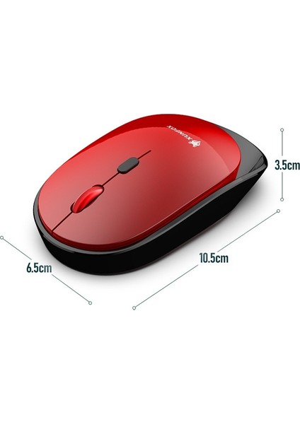 1600 Dpı 6-Tuşları Şarj Sessiz Kablosuz Fare 2.4g Kablosuz Siyah Kırmızı modelleri