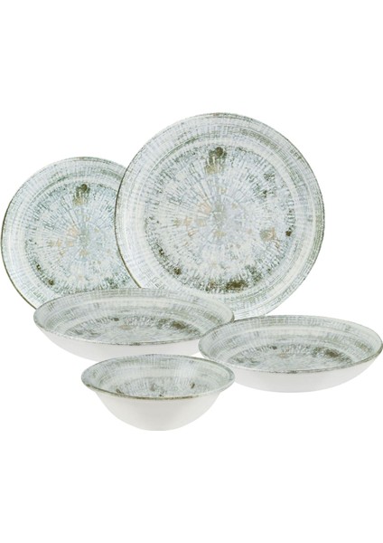 Porselen Odette Olive 25 Parça Yemek Seti