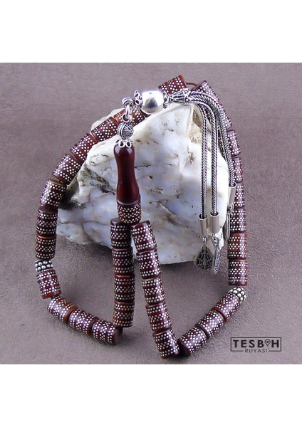 El Işi Gümüş Işlemeli Kesme Kuka Tesbih fiyatları