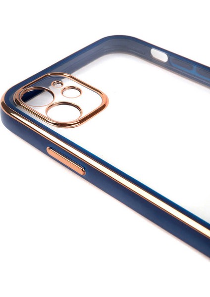 iPhone 11 Uyumlu Kılıf Clear Airbag Sert Plastik Kılıf Koyu Lacivert fiyatları