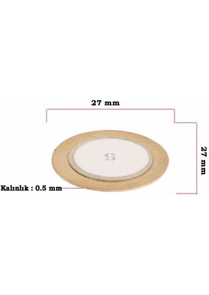Piezo Disk Element- 27 mm Çap