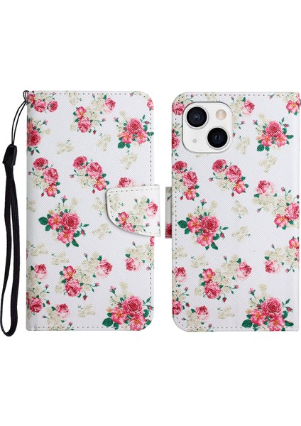 iPhone 13 Için Desenli Deri Telefon Kılıfı (Yurt Dışından)