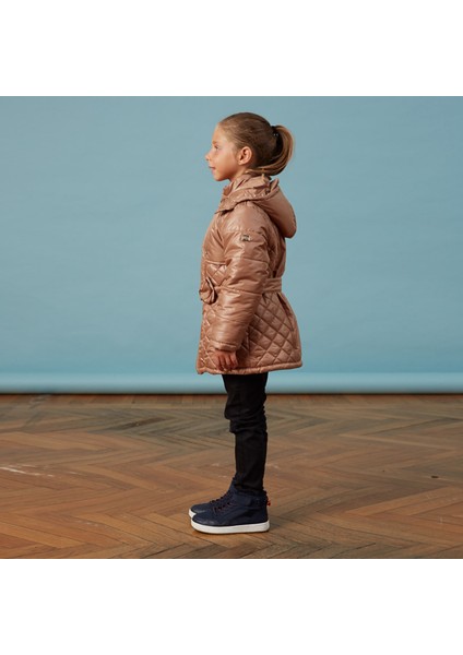 Kız Fiyonklu Camel Bebe Anorak