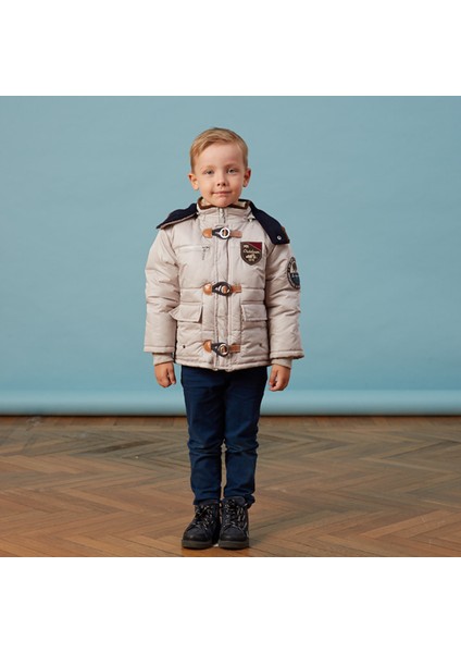 Bebe Çoban Düğmeli Bej Erkek Anorak
