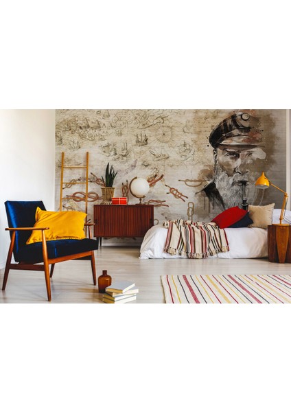 Denizci Amca 3D Duvar Kağıdı