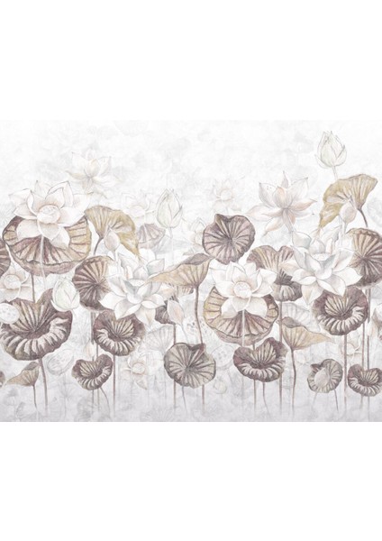 Krem Renkli Çiçek Desenli 3D Duvar Kağıdı fiyatları