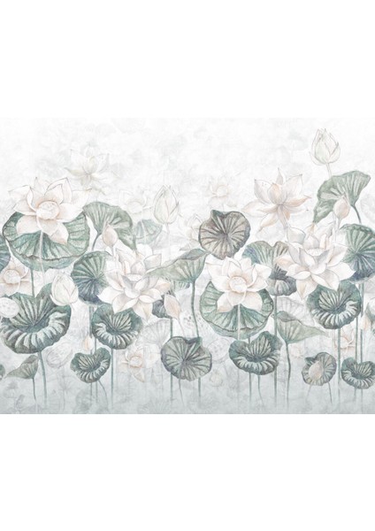 Krem Renkli Çiçek Desenli 3D Duvar Kağıdı modelleri