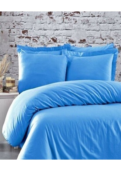 Düz Renk Akfil 64 Tel Tek Kişilik Nevresim Takımı