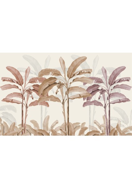 3D Renkli Geniş Yaprak Desenli Tropikal Duvar Kağıdı fiyatları