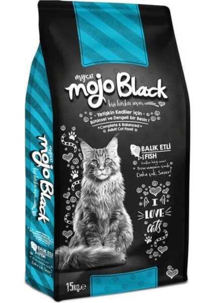 Mycat Mojo Black Balıklı Kedi Maması 15 kg