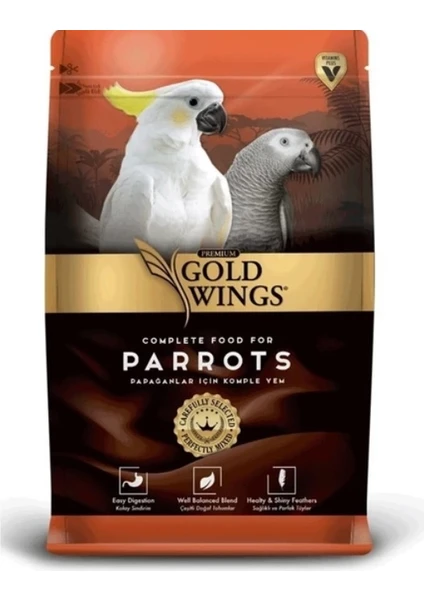 Gold Wings Premium Papağan Yemi 1 kg