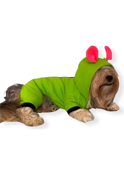 Shipy Pink Stripe Kulaklı Köpek Tulumu Kıyafeti Yeşil M fiyatları