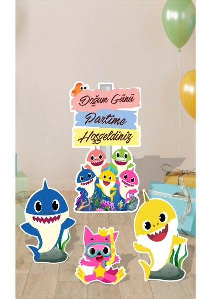 Baby Shark Ayaklı Pano Seti