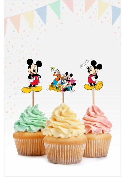 Mickey Mouse Cupcake Süsü Kalın Kağıt