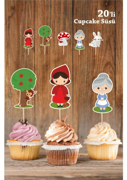 Neşeli Günlerim Kırmızı Başlıklı Kız Konseptli Cupcake