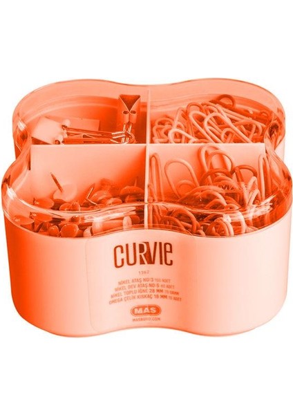 Curvie Renkl Ataş + Dev Ataş + Harita Çivisi + Kıskaç Turuncu