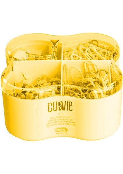 Curvie Renkl Ataş + Dev Ataş + Harita Çivisi + Kıskaç Sarı
