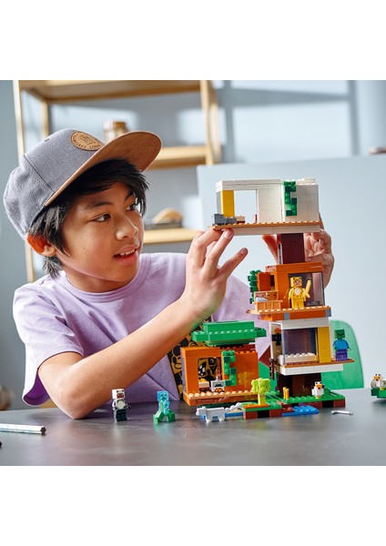 Minecraft# Modern Ağaç Ev 21174 - Minecraft Oynayan Çocuklar için Eğlenceli bir Oyuncak Yapım Seti (909 Parça) fiyatları