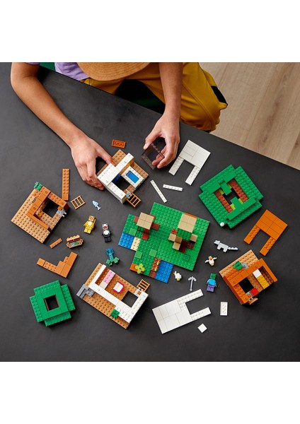 Minecraft# Modern Ağaç Ev 21174 - Minecraft Oynayan Çocuklar için Eğlenceli bir Oyuncak Yapım Seti (909 Parça) modelleri