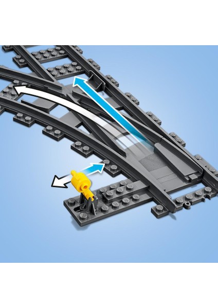 ® City Değiştiren Makaslar 60238 - 5 Yaş ve Üzeri Tren Seven Çocuklar için LEGO® City Setleriyle Uyumlu Yaratıcı Oyuncak Yapım Seti (8 Parça)