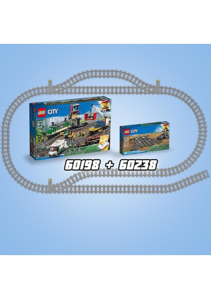 ® City Değiştiren Makaslar 60238 - 5 Yaş ve Üzeri Tren Seven Çocuklar için LEGO® City Setleriyle Uyumlu Yaratıcı Oyuncak Yapım Seti (8 Parça)