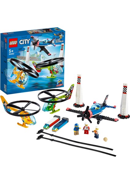 City Hava Yarışı 60260 - Çocuklar İçin Yaratıcı Oyuncak Yapım Seti (140 Parça)