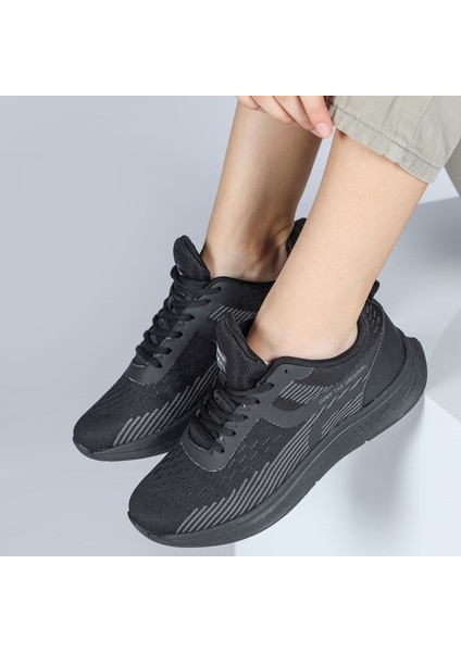 26280 Siyah Kadın Günlük Rahat Yürüyüş Koşu Sneaker Spor Ayakkabı