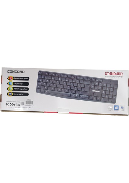 Klavye Concord C-73 Standard Wıred Q Keyboard