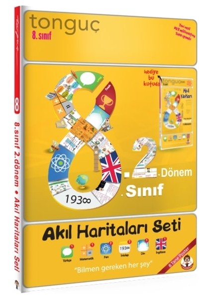 Tonguç Akademi 8. Sınıf 2 Akıl Haritaları Seti