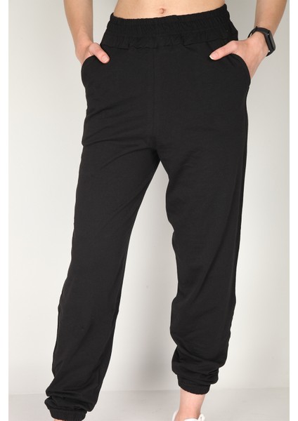 Siyah Kışlık Yüksek Bel Jogger Eşofman modelleri