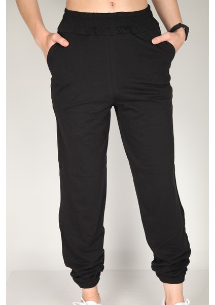 Siyah Kışlık Yüksek Bel Jogger Eşofman fırsatları