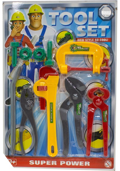 Oyuncak Tamir Seti 10 Parça Süper Set