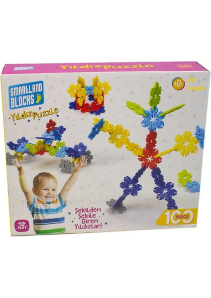 Oyuncak Yıldız Puzzle 100 Parça Şekilden Şekile Giren Yıldızlar