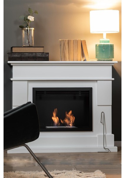 Legno Beyaz Bacasız Şömine