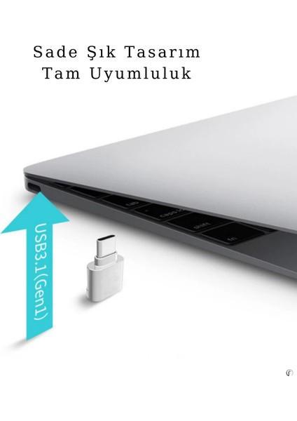 USB Type-C Dönüştürücü Otg Çevirici Adaptör Macbook Dönüştürücü Metal Xiaomi - Samsung - Huawei