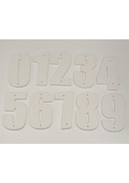 Kapı Numarası | Seramik Bisküvi Boyanabilir Obje - 8 Numara