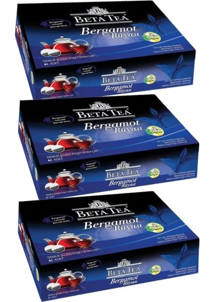 Beta Tea Bergamot Rüyası Demlik Poşet Çay 3 x 48'li