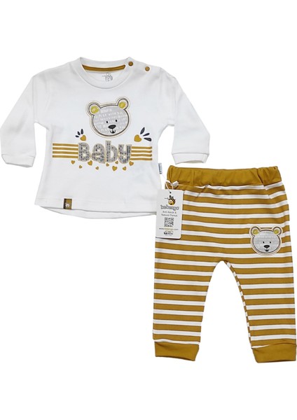 Çizgili Patiksiz 2'li Bebek Takımı TKE5058
