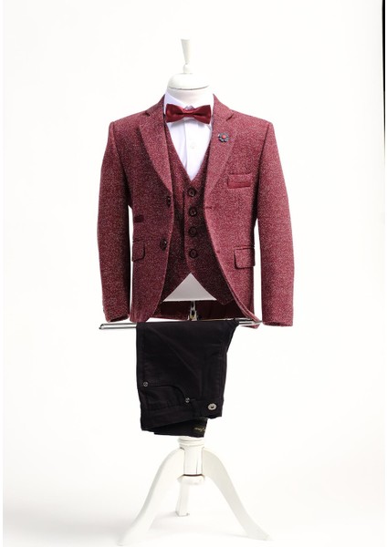 Erkek Çocuk Takım Elbise Üç Parça Slim Fit
