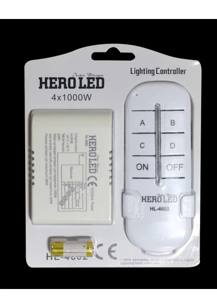 Hero Led Heroled Uzaktan Elektrik Kontrol ve Avize Kumandası 4 'lü Sistem