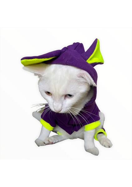 Bunny Pom Kulaklı Kedi Tulumu,kıyafeti